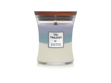 WoodWick Trilogy Calming Retreat váza stredná