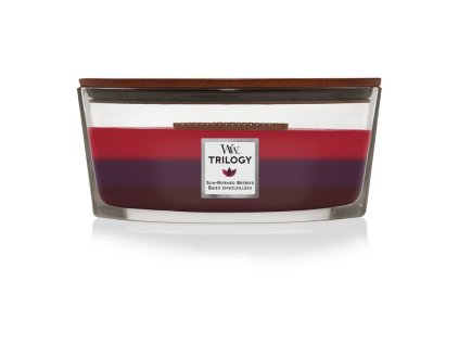 Woodwick Trilogy Sun Ripened Berries sviečka loď