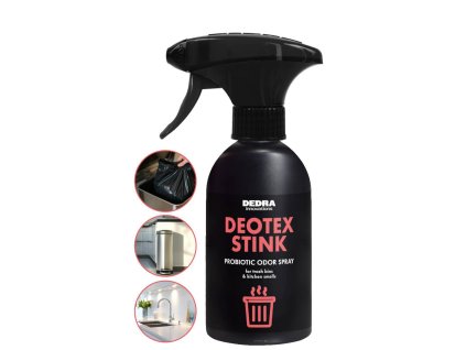 Neutralizátor kuchyňských pachů s probiotiky | Ideální na odpadkové koše | DEOTEX® STINK SPRAY | 250 ml