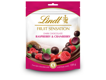 Lindt Sensation maliny/brusnice 150 g