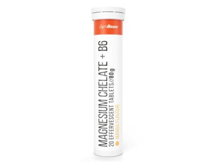 magnesium chelate b6 20 effervescent tablets mango gymbeam 1