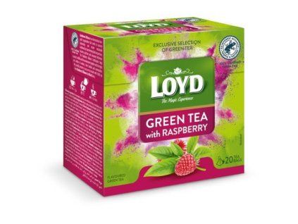 Loyd Tea pyramída zelený s malinou 30g