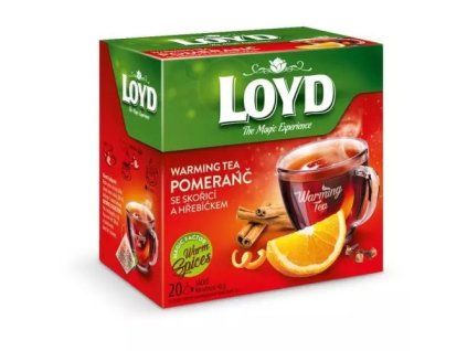 Loyd Warming Tea pyramída pomaranč + škorica + klinček 40g