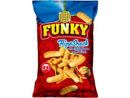 Funky flips snack with chilli flavour and peanuts 170g
