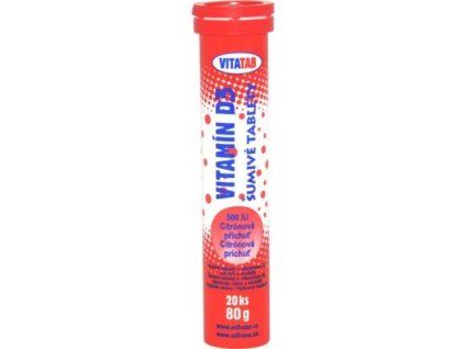 Vitatab šumivé tabletky vitamín d3 80g