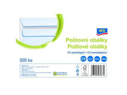 aro Obálka C5 samolepiaca biela 500 ks