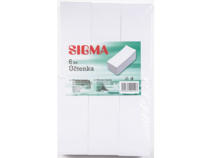 SIGMA Účtenka lepená 6 ks