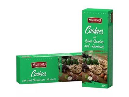 Mulino cookies dark chocolate hazelnuts 150g