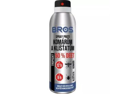 Bros sprej proti komárom a kliešťom 180ml 50% DEET