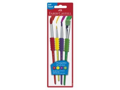 FABER-CASTELL Štetce Soft Touch 4 ks
