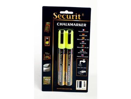 Securit Popisovač 2 - 6 mm žltý 2 ks