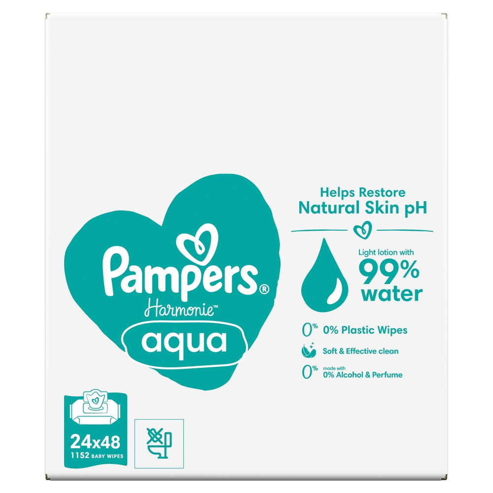 Procter and Gamble Pampers wipes (24x48ks/kra) HarmóniaAqua