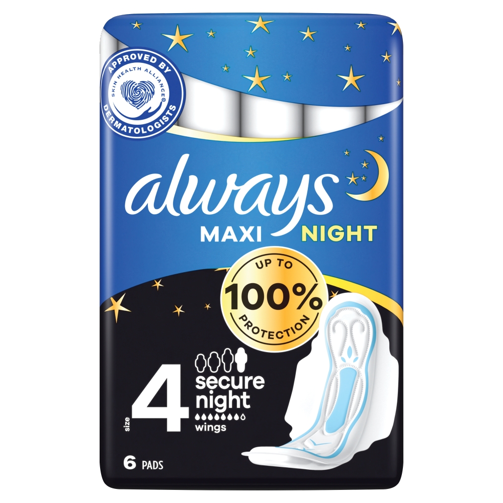 Always vložky (6ks/fol)Classic MaxiNight