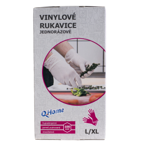Q Home rukavice(100ks/kra)L/XL jednoraz