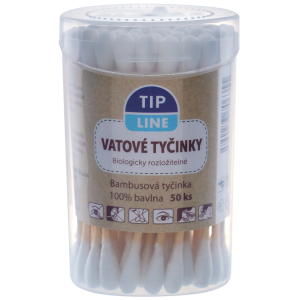 Tip Line vatová tyč (50ks/kra) papierová