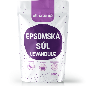 Allnature Epsomská soľ 1000g Levanduľa