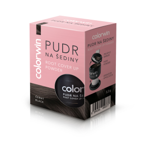 Colorwin púder 3,2g na šediny čierny