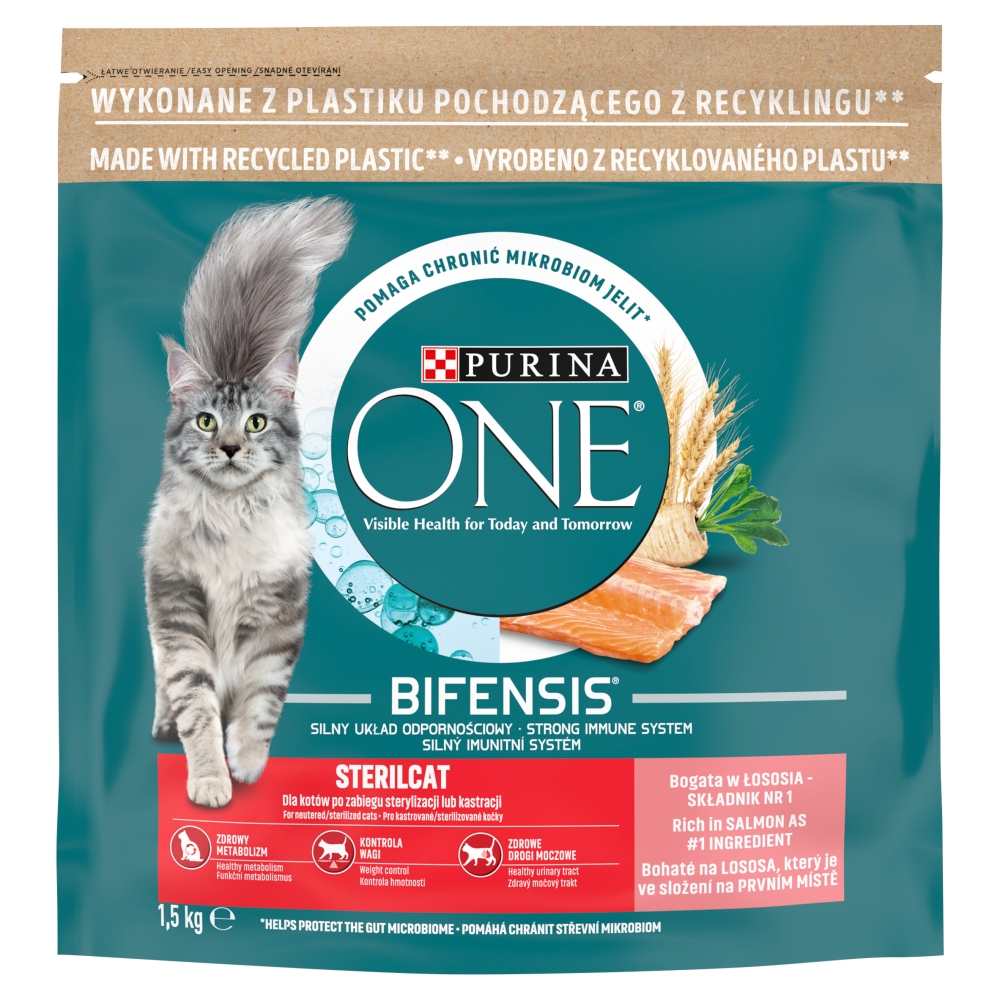 Purina ONE granule 1,5kg sterilcat losos