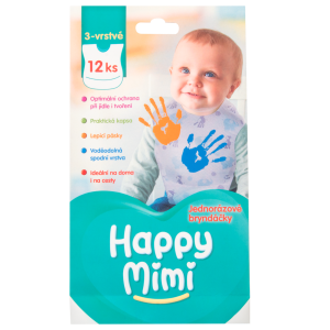 Happy Mimi podbradníky (12ks/fol) jednoraz