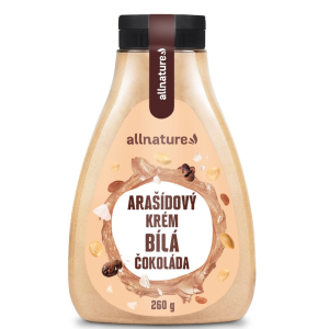 Allnature Arašidový krém 260g biela čoko