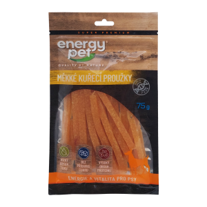 Energy Pet mäkké prúžky 75g kuracie