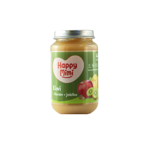 Happy Mimi ovocný príkrm 190g Kiwi Banán