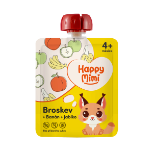 Happy Mimi ovocný príkrm 90g Broskyňa