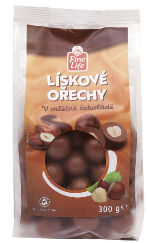 Lieskové orechy v mliečnej čokoláde - Fine Line