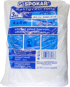 Zakrývacia fólia (3ks/sac) 4x5m HDPE 5my