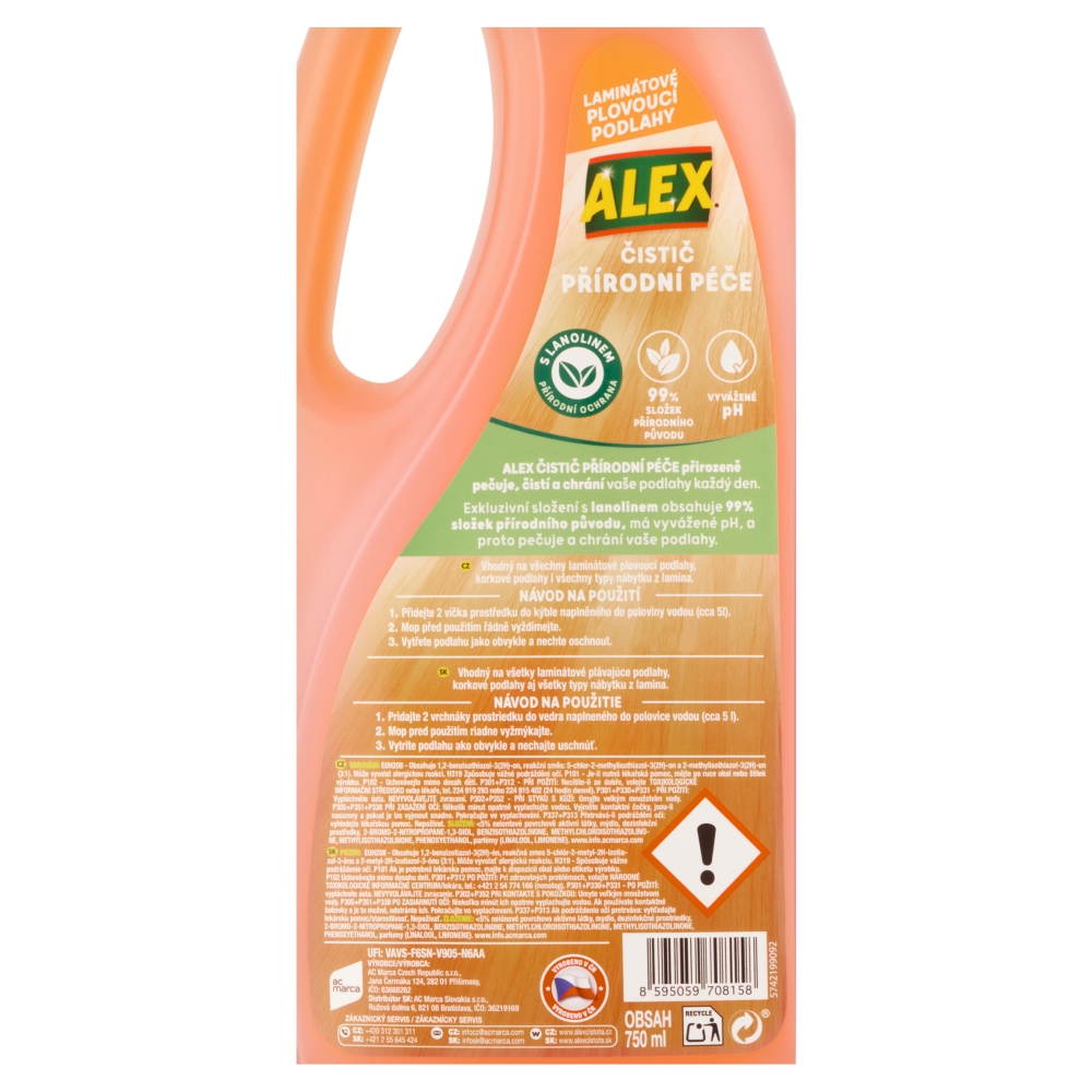 Alex starostlivosť 750ml laminát plávajúci p EXTRA