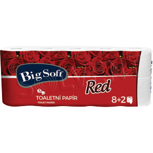 Big Soft toal papier 3vr (10ks/fol) Red