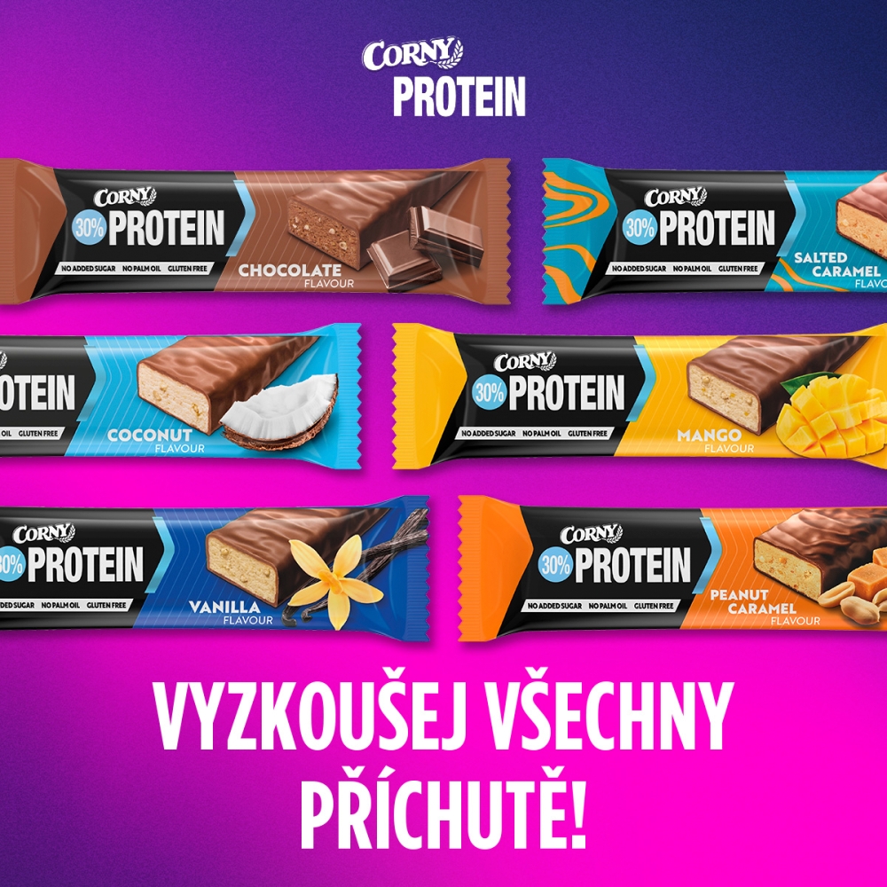 CORNY Proteínová tyčinka 50g mango