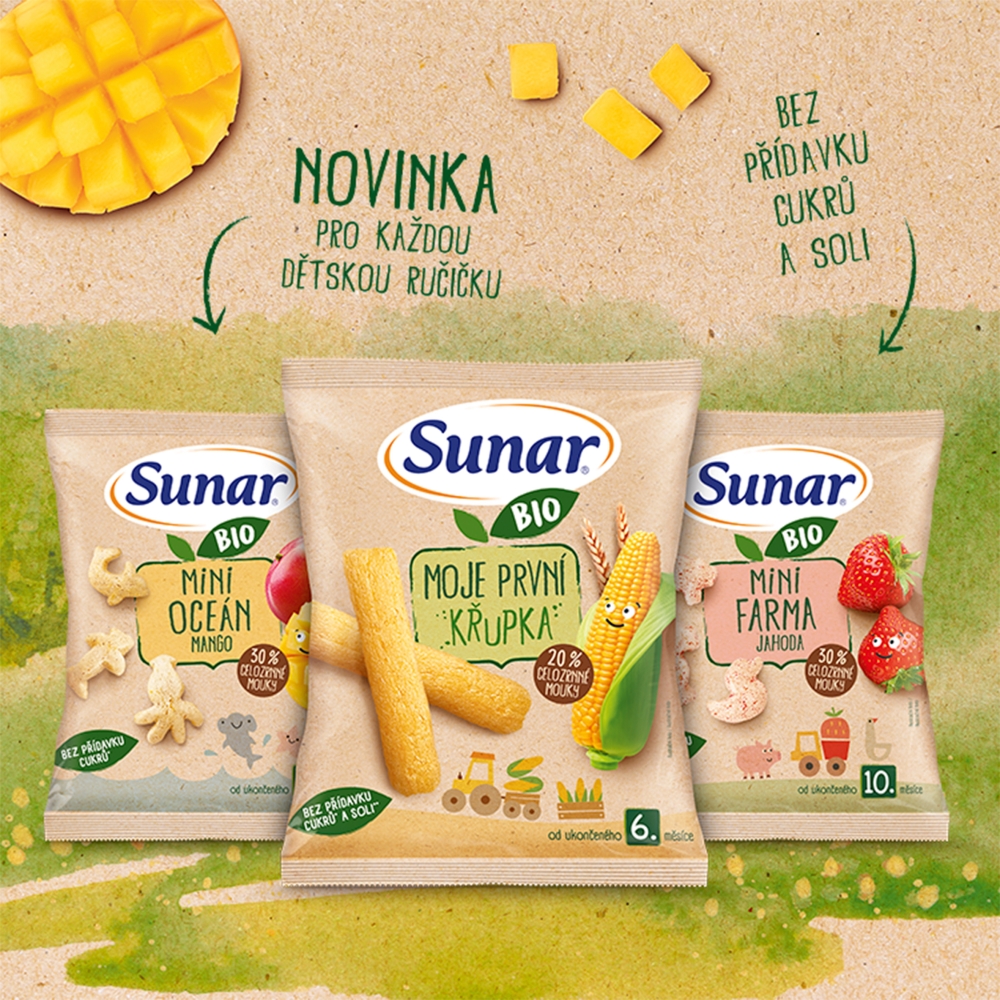 Sunar BIO chrumky mini oceán mango 18g