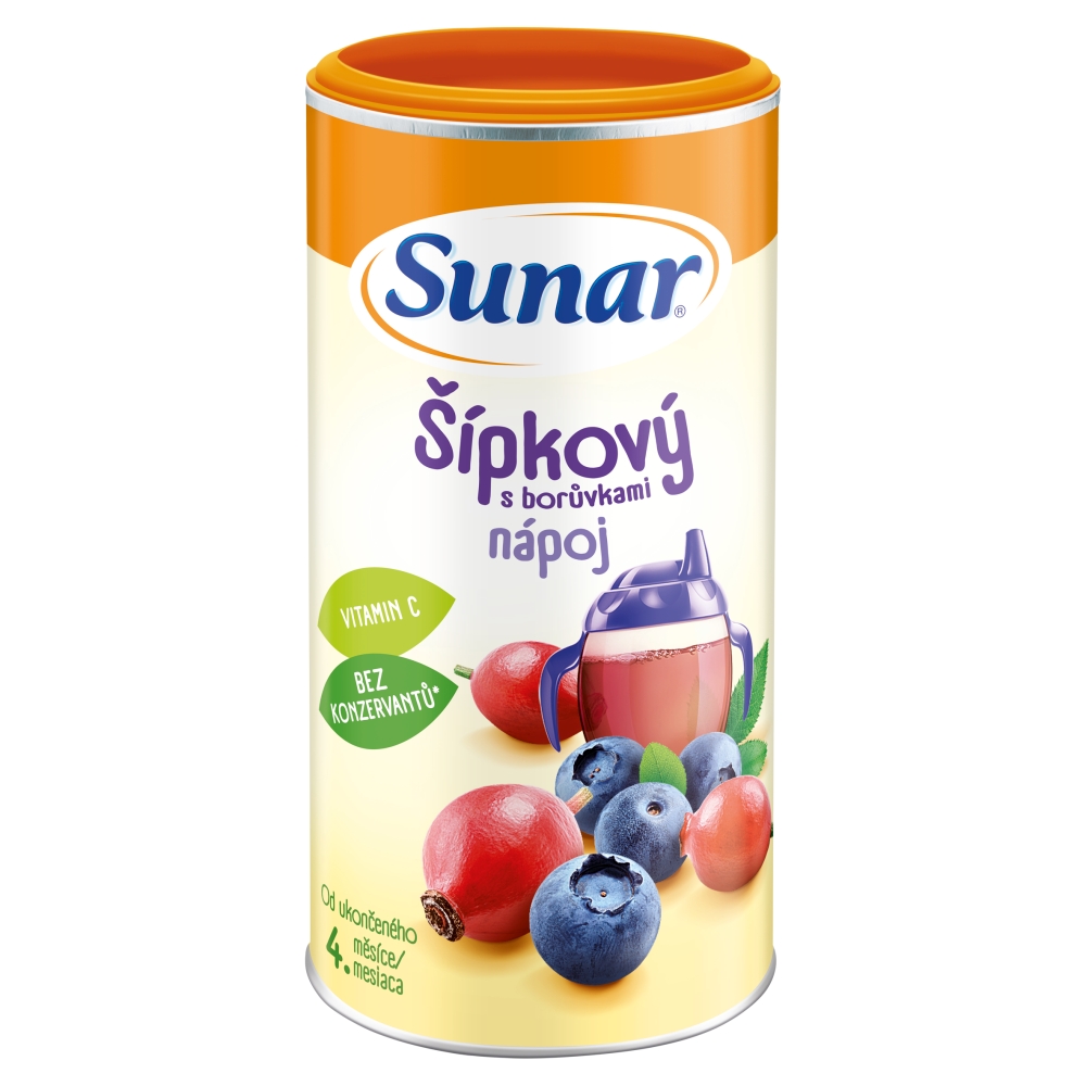 Sunar nápoj 200g šípky a čučoriedky 4m+