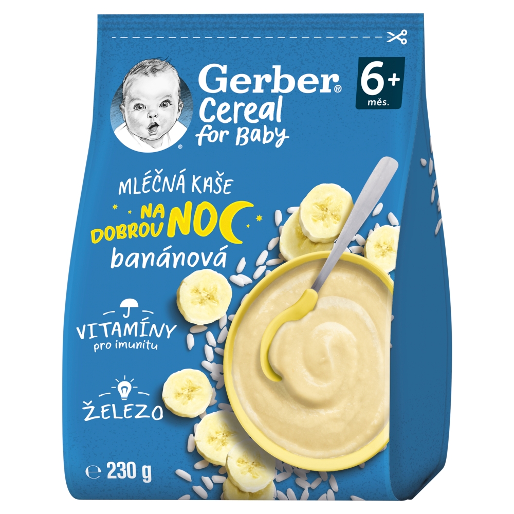 GERBER Cereal ml kaša 230g banánová 4m+