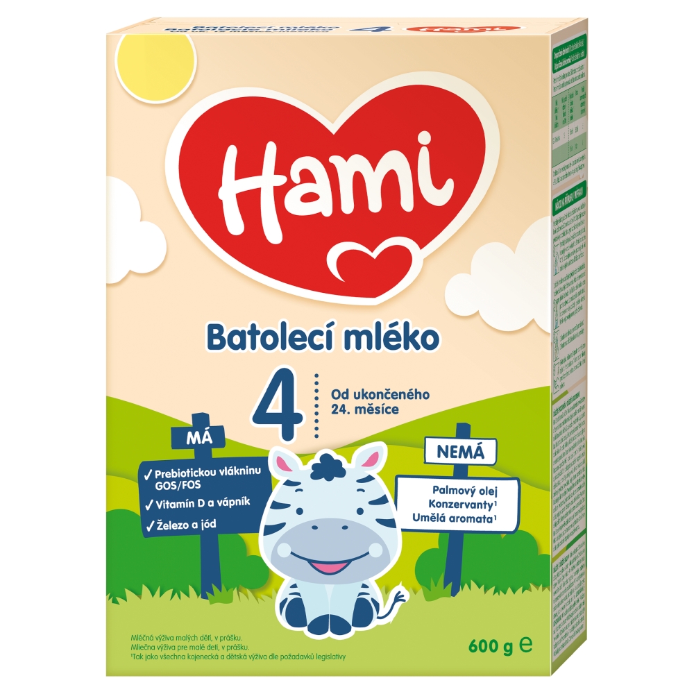 Hami 4 batol mlieko 600g 24+