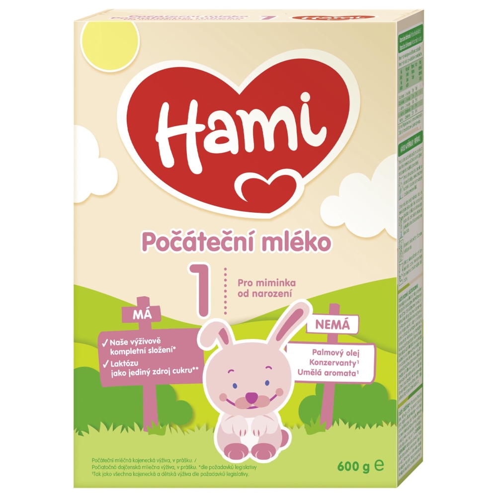 Hami 1 poč mlieko 600g 0+