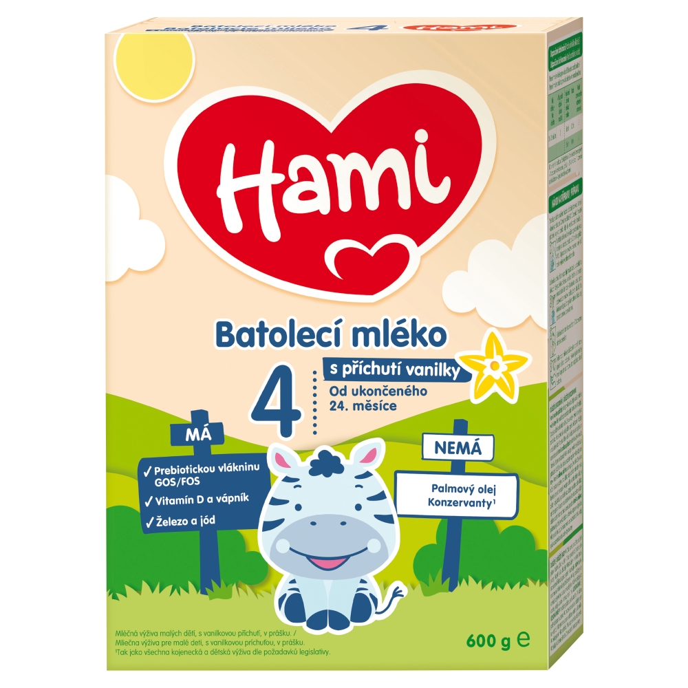 Hami 4 batol mlieko 600g 24+ Vanilka