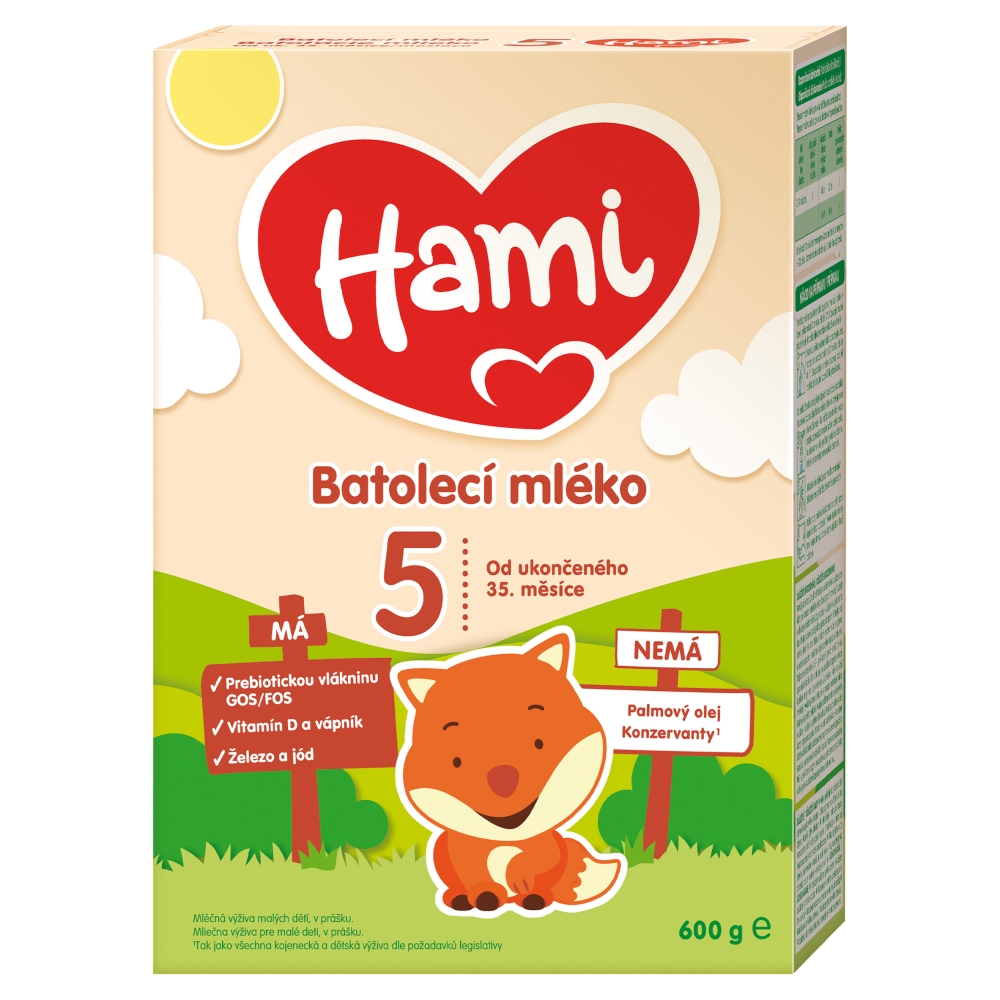 Hami 5 batoľacie mlieko 600g 35+