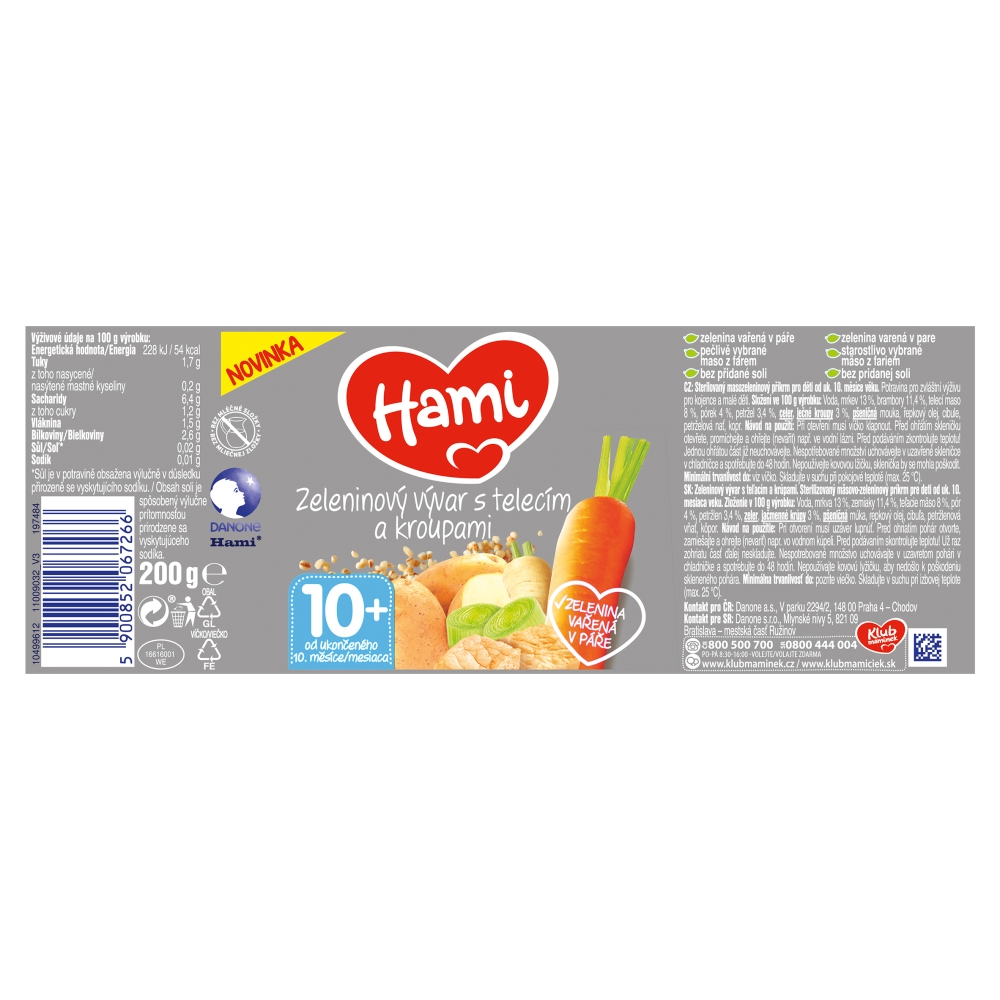 Hami menu 200g zel výv,teľa a krú 10m+