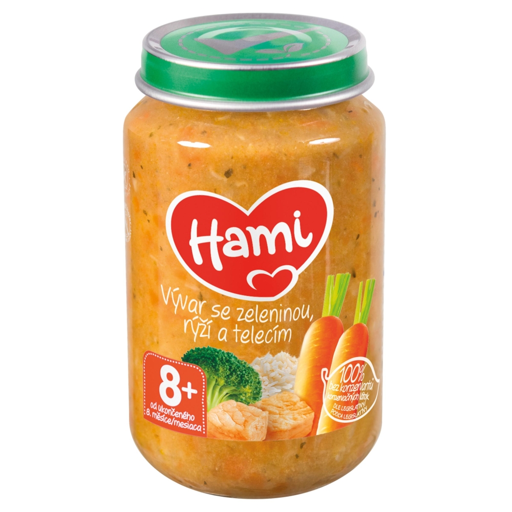 Hami menu 200g zel vývar s ryžou a tel 8m+