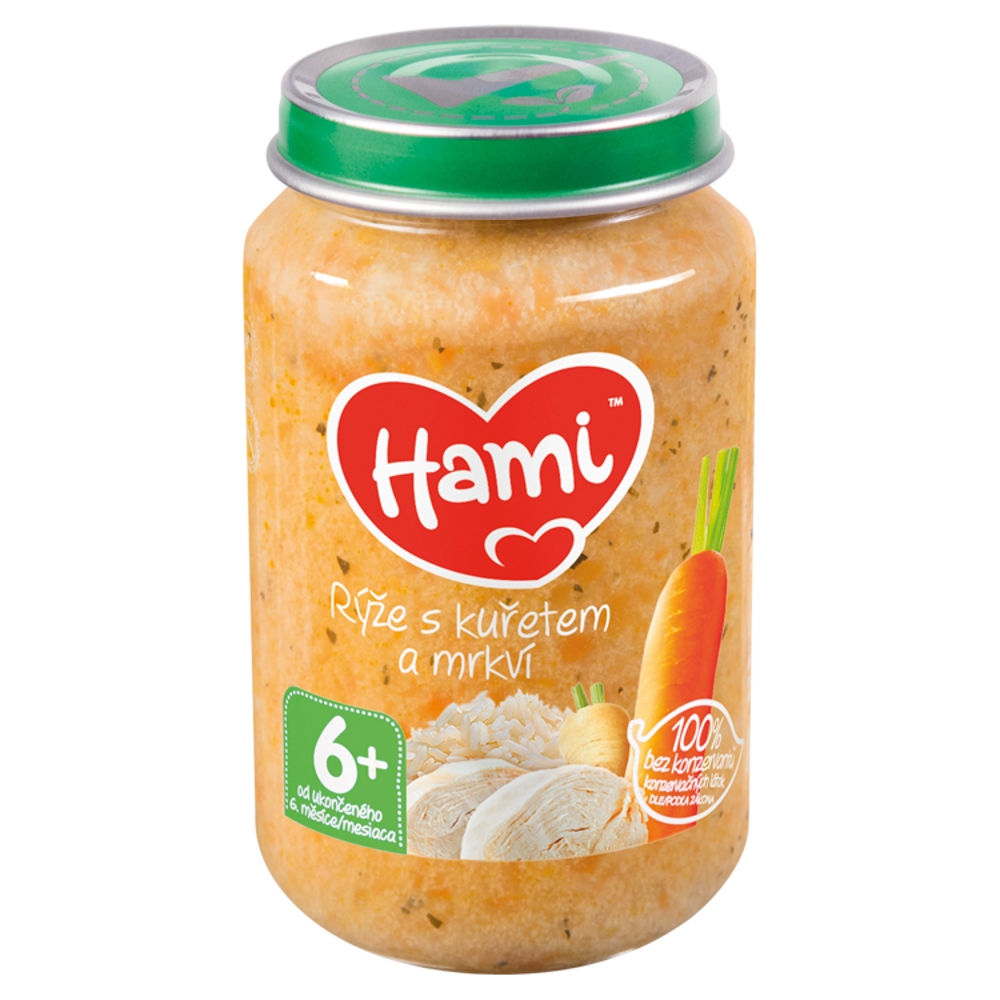 Hami menu 200g ryža kura mrkva 6m+