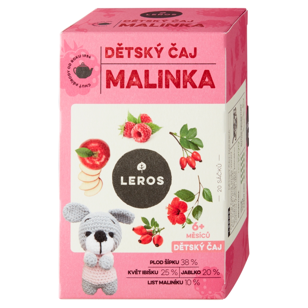 LEROS detský čaj (20x2g/kra) malinka