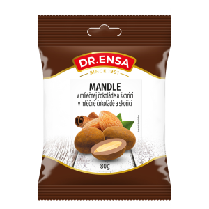Mandle v mliečnej čokoláde so škoricou 80g
