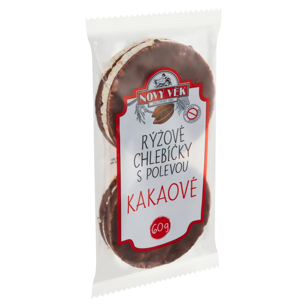 Nový Vek ryžové chlebíčky 60g kakaové