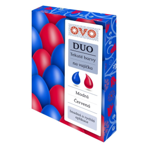 OVO tekutej farby DUO 2x20ml modrá/červ.