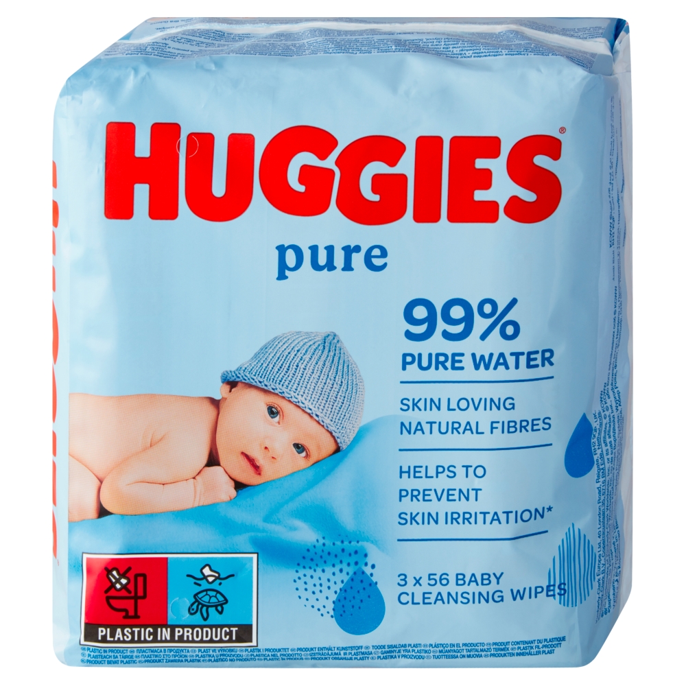 HUGGIES obrúsky (3x56ks/fol) Pure
