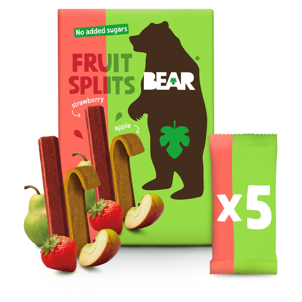 BEAR Fruit Splits (5ks/kra) jahoda, jablko