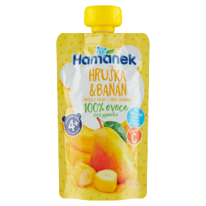 Hamánek koj výživa 100g hruška banán 4+