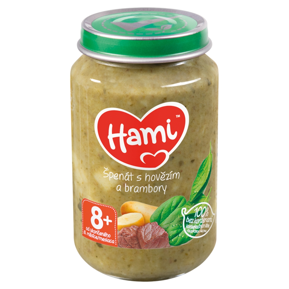 Hami menu 200g špenát hovädzie bram 8m+